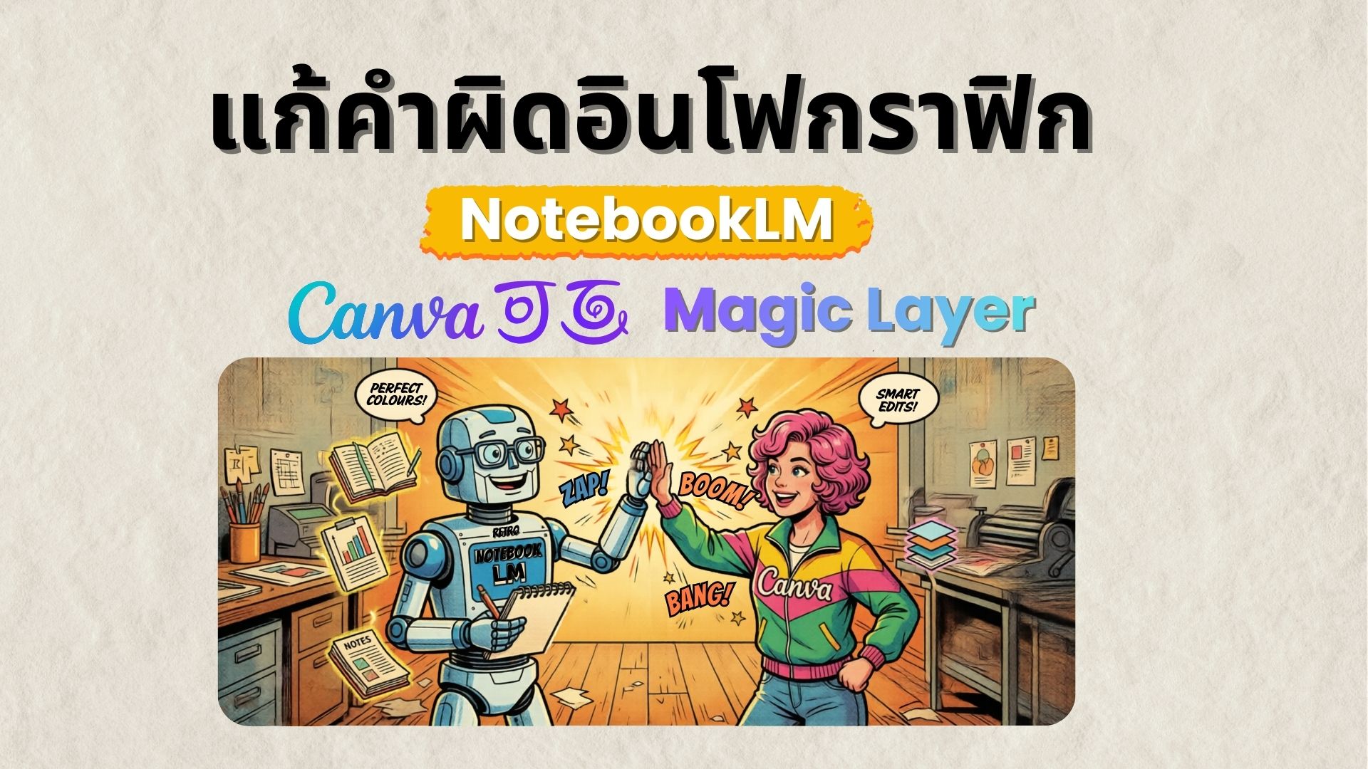 แก้คำผิดในอินโฟกราฟิกจาก NotebookLM ด้วยพลัง Magic Layers ใน Canva